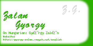 zalan gyorgy business card